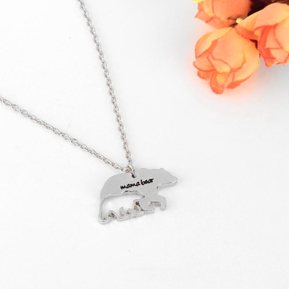 Mama Bear silver necklace - Picture 2 of 5